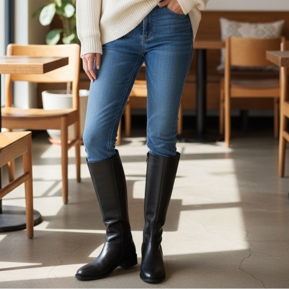 Birdies THE STARLING TALL BOOT black riding boots size 6